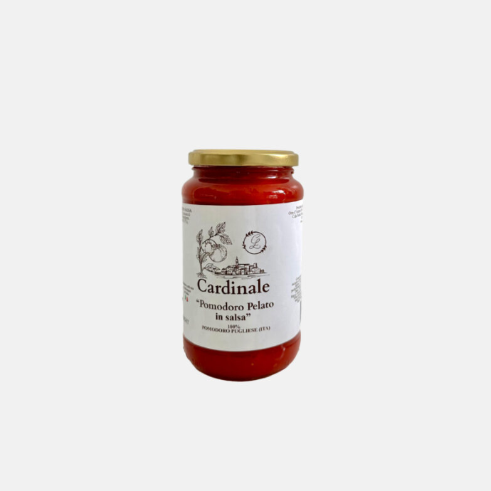 Gepelde tomaten op passata Cardinale
