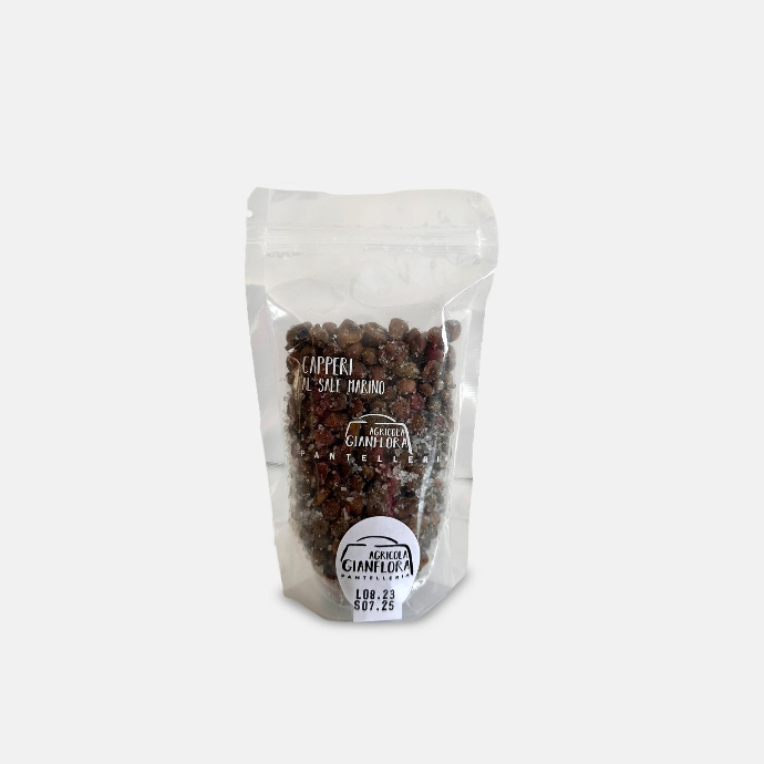 Kappertjes op zout, uit Pantelleria, klein zakje 200 gr