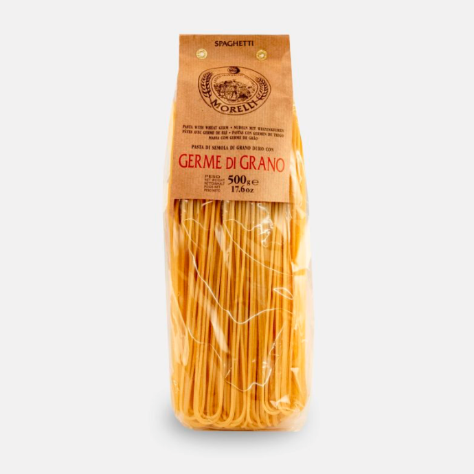 Spaghetti met de kiem van de graankorrel