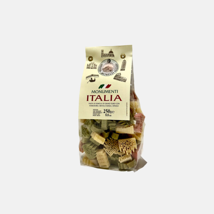 Monumenti, pasta in de vorm van gekende gebouwen