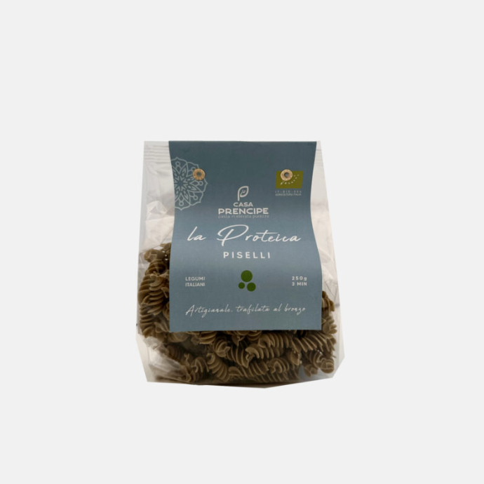 Fusilli piselli, pasta van 100% erwtjes